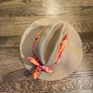 STEVE MADDEN Women's One Size Paper Sun Hat Non Detachable Scarf